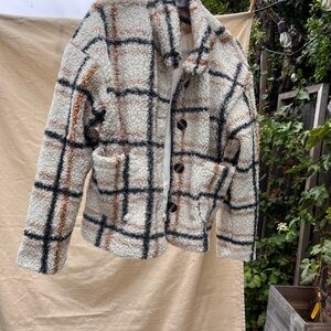 Stoosh Plaid Teddy Jacket